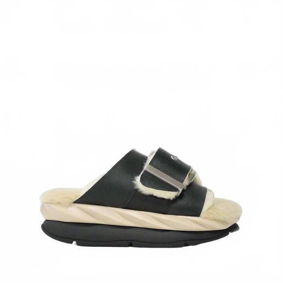 NEW 4CCCCEES women's mellow laze slide sandals in black - Picture 2 of 6